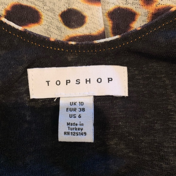 Topshop Blaze Burning Print Midi Dress with Slit - Picture 8 of 9